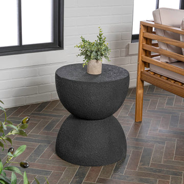 Greta 18" Mid-Century Modern Drum Accent Table - JONATHAN Y
